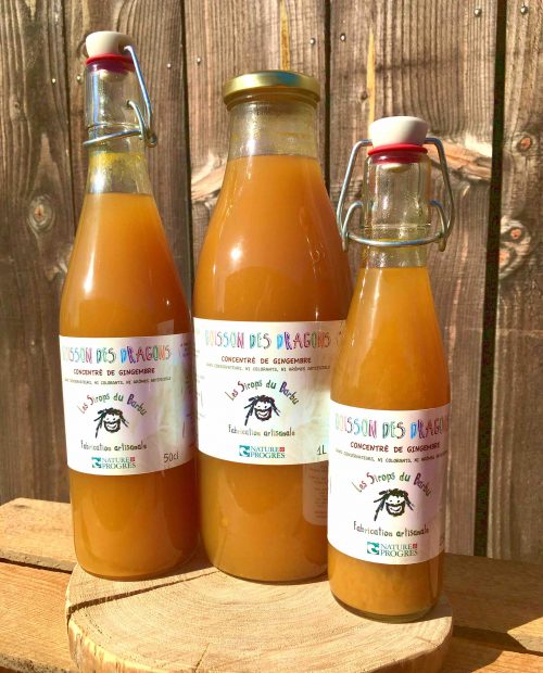 Concentré de gingembre bio - Boisson des Dragons - Fabrication artisanale française