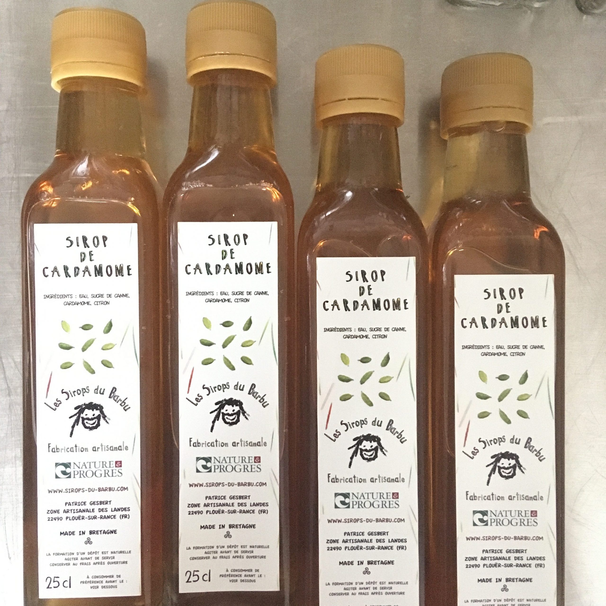 Sirop de cardamome bio - Fabrication arisanale française - Les Sirops du Barbu